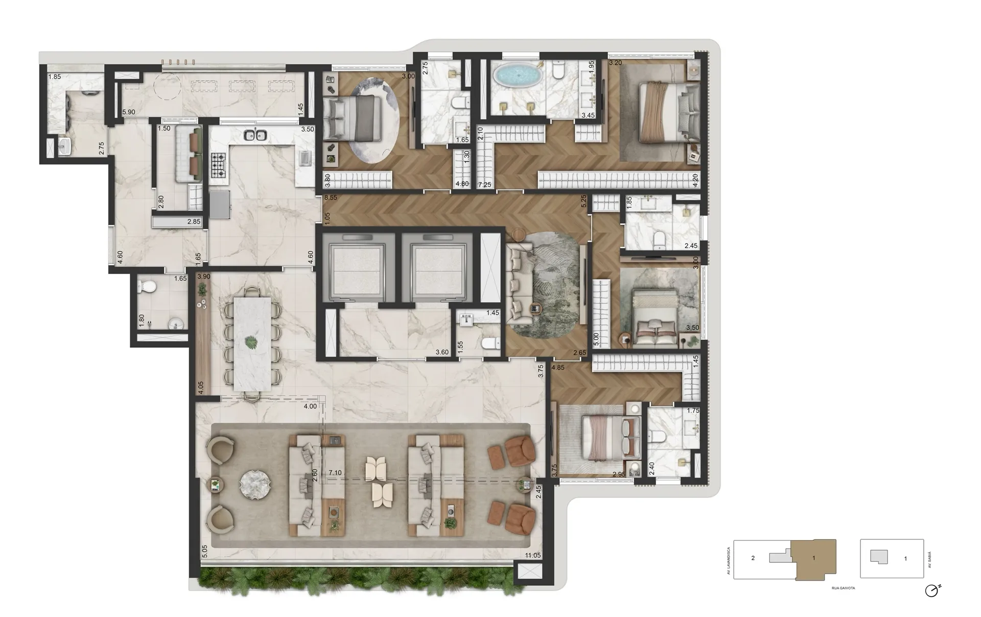 LA GALERIE Moema, planta 1