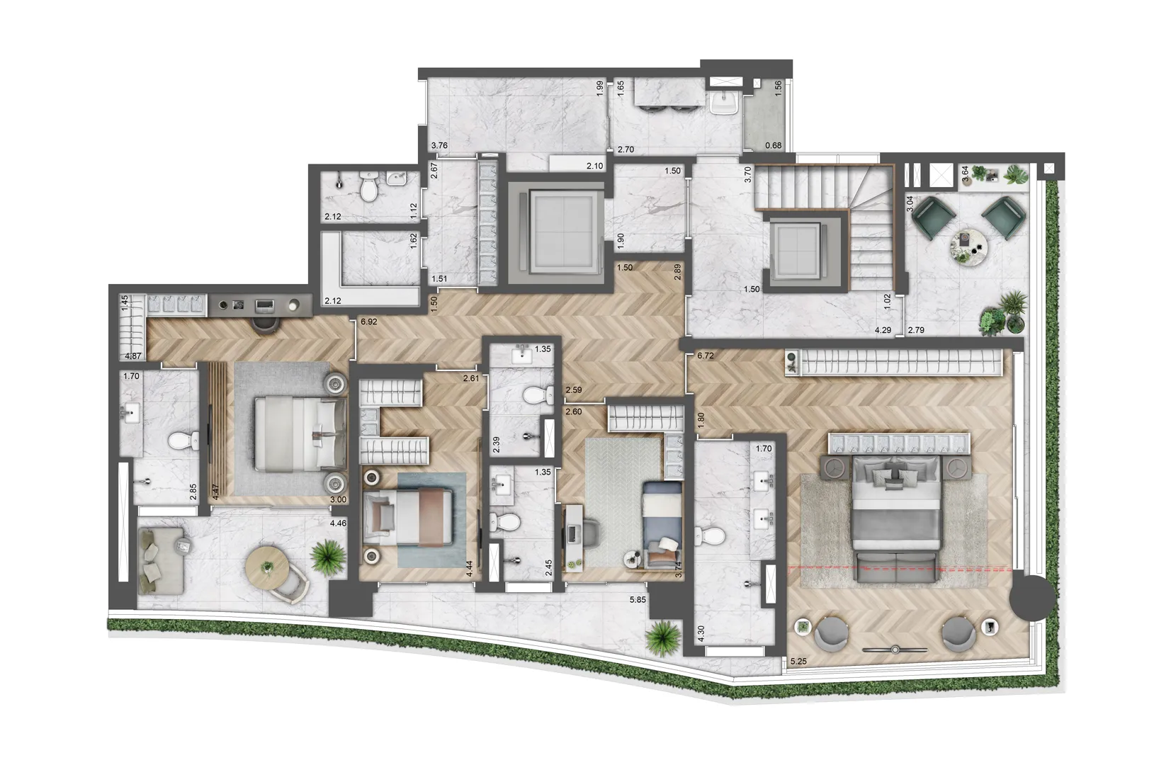 Villa Residence, Milano Lifestyle by Versace Home, planta 6