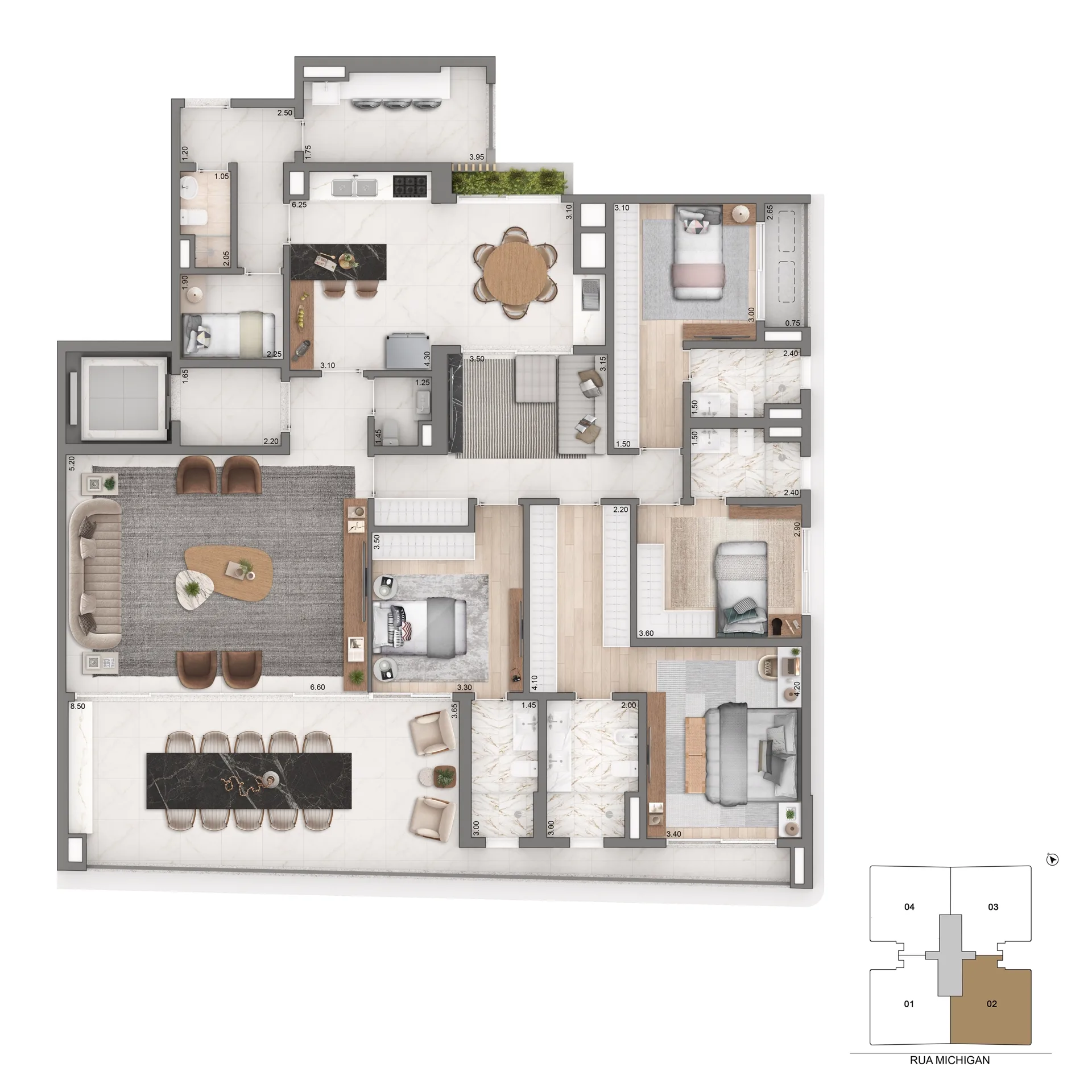 Casa Senses Brooklin, planta 3
