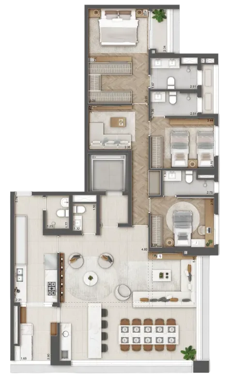 Daslu Residences, planta 3