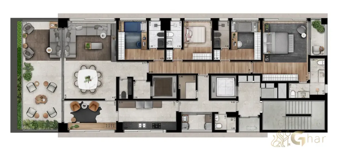 Tonino Lamborghini Apartments, planta 1