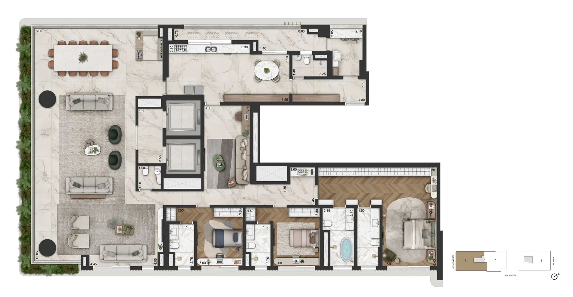 LA GALERIE Moema, planta 3
