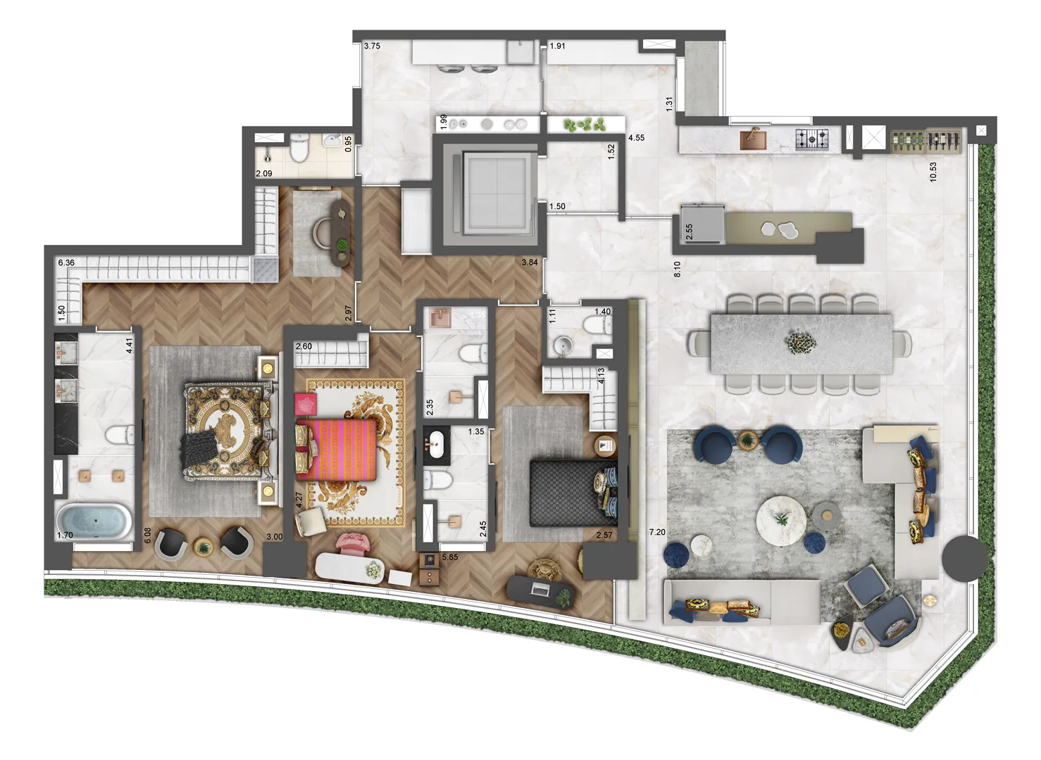 Villa Residence, Milano Lifestyle by Versace Home, planta 3