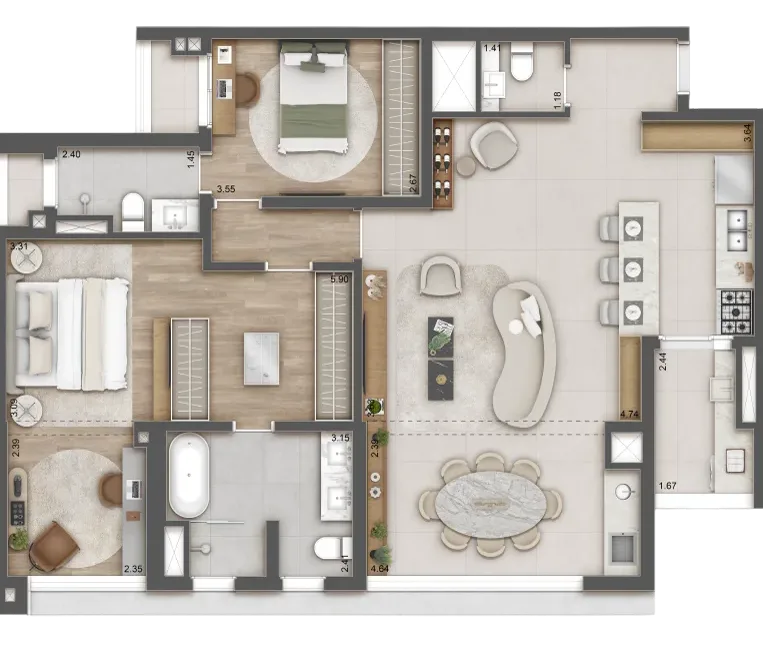 Daslu Residences, planta 2