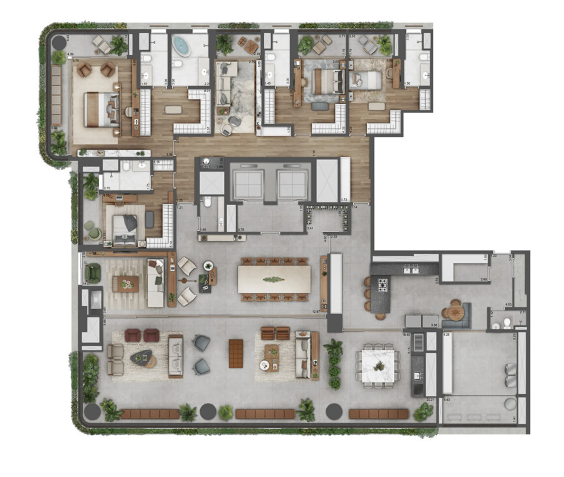Faena São Paulo Residences, planta 3