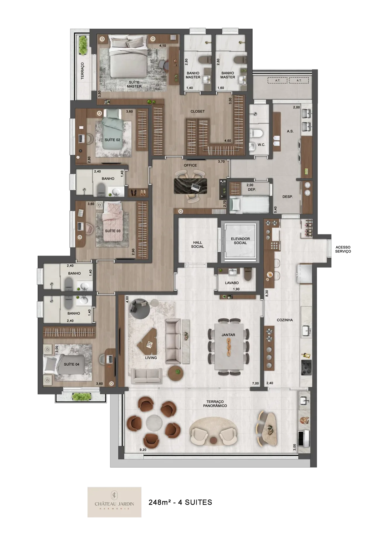 CHATEAU Jardin, planta 2