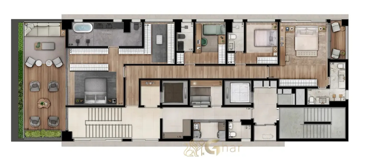 Tonino Lamborghini Apartments, planta 3