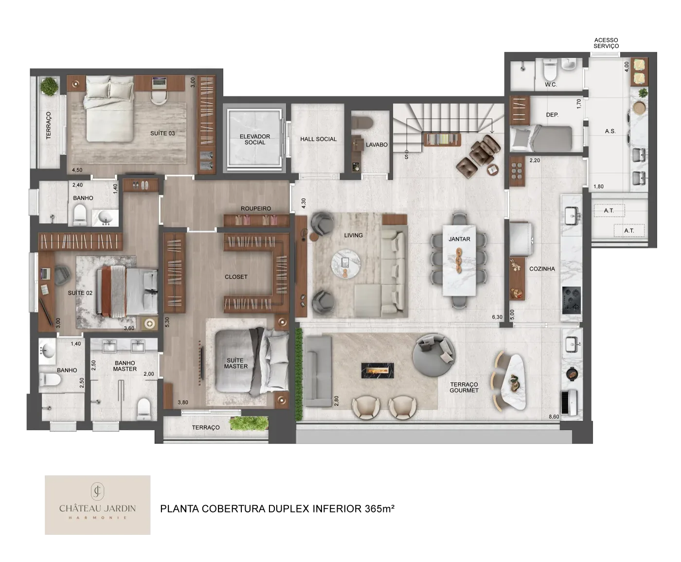 CHATEAU Jardin, planta 5