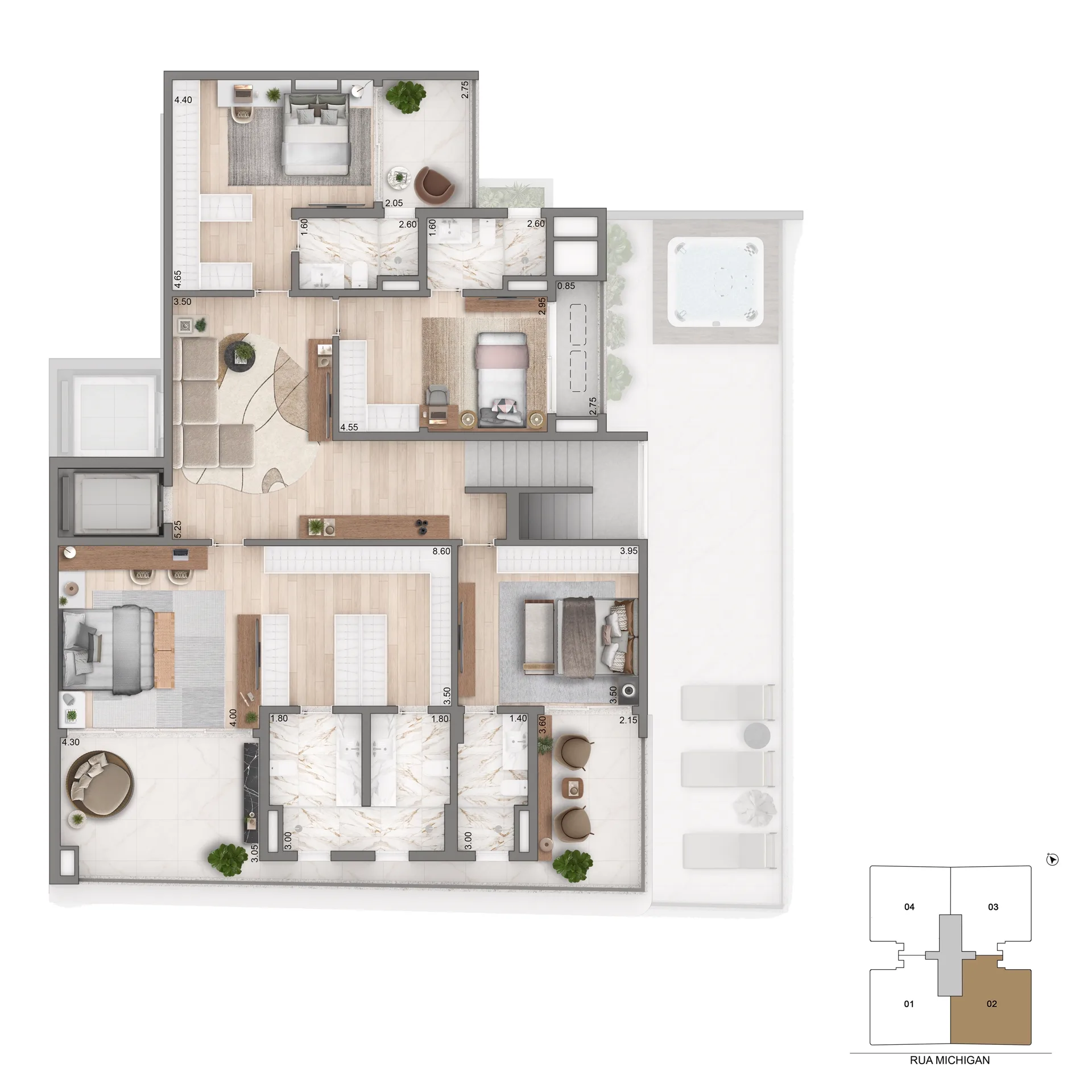 Casa Senses Brooklin, planta 2