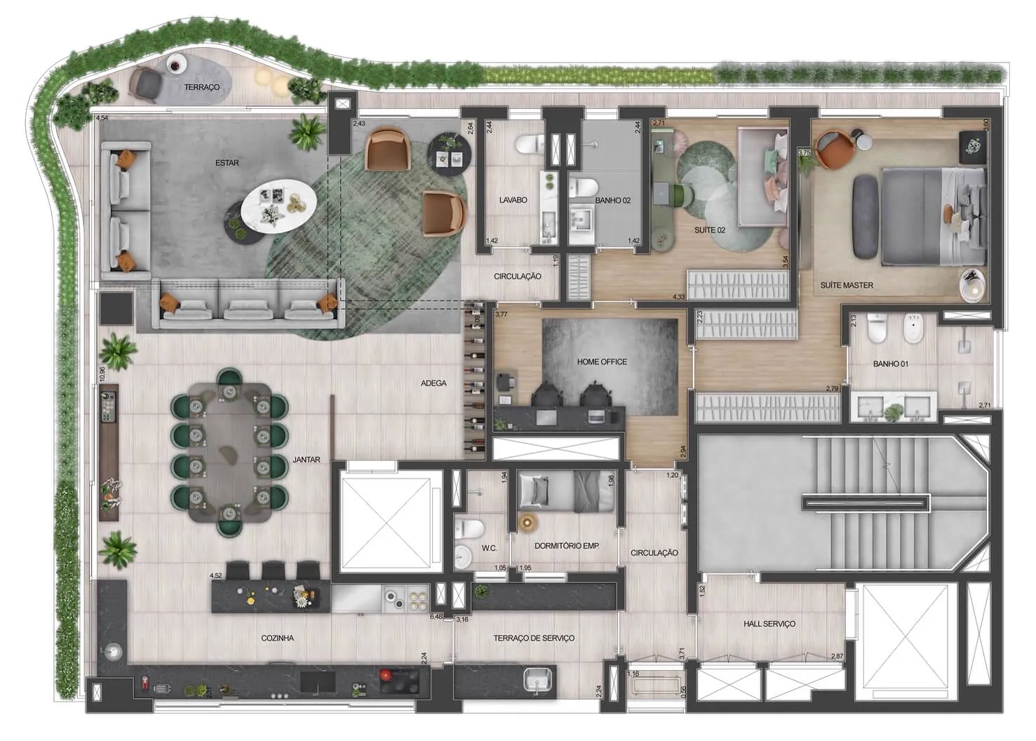 Address Jardins, planta 1